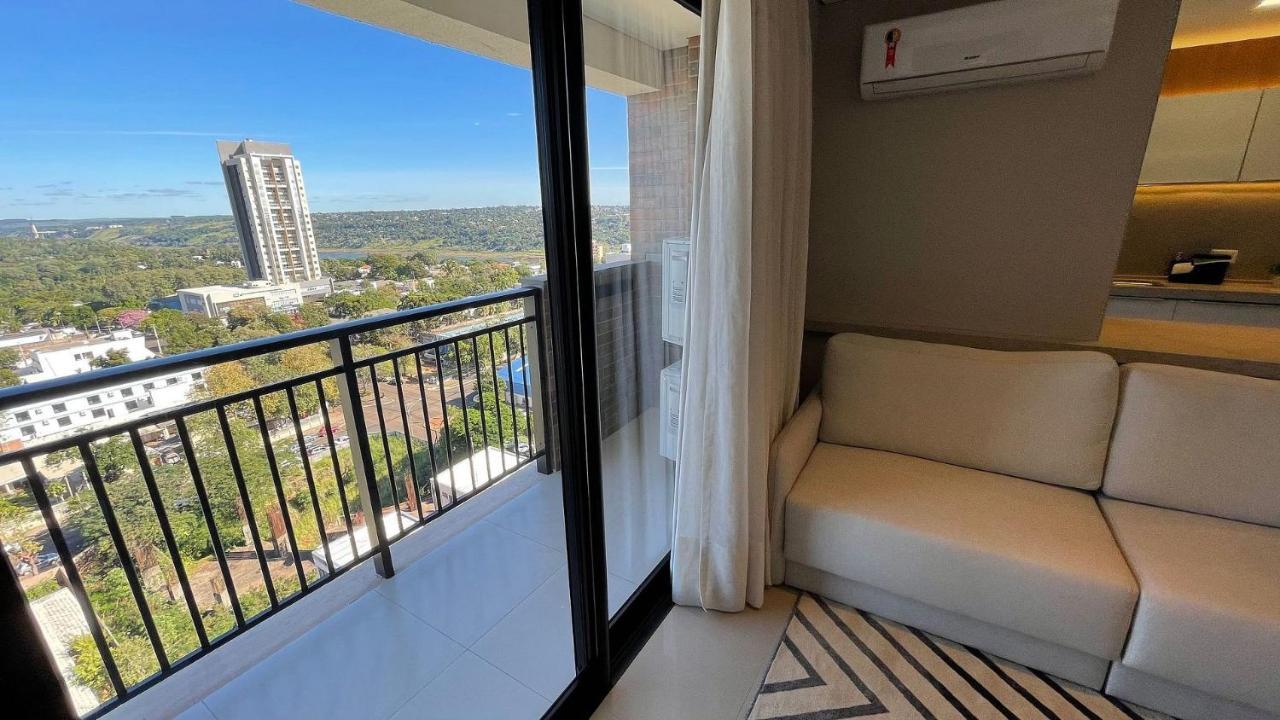 Studio No Ultimo Andar No Centro De Foz Com Vista Para O Rio Parana Apartman Foz do Iguaçu Kültér fotó